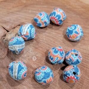 Paisley Wood Beads Floral Boho Bracelet Jewelry Making Necklace Craft Supplies